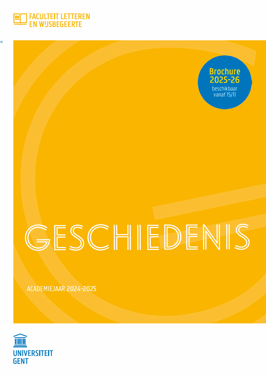 Universiteit Gent Bachelor of Arts in de geschiedenis